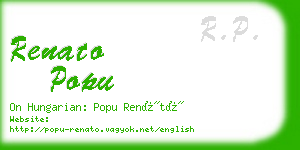 renato popu business card